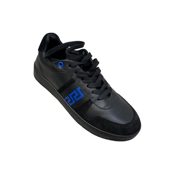 Versace La Greca Black/Blue Sneaker Unisex Womens 1011938, sz 38, 38.5, 39 - Picture 2 of 16